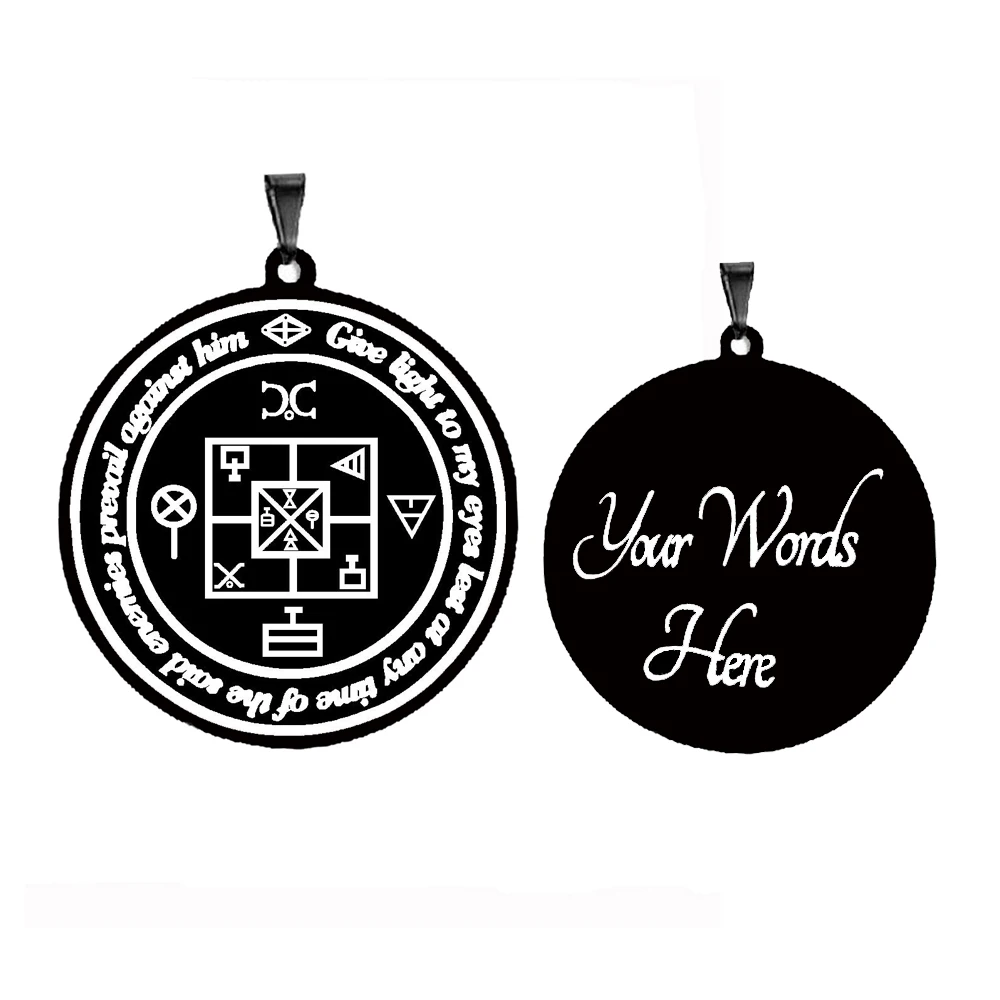 amulette-chance-gambling-acier-inoxydable-noir-personnalisable Amulette de Chance Gambling en acier inoxydable noir, personnalisable avec texte au dos, gravée pour la chance et la protection.