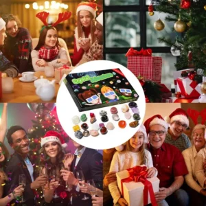Calendrier de l'Avent de Noël Cristal Naturel 2024
