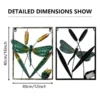 Dimensions de la décoration murale en libellule, 40 cm de hauteur sur 30 cm de largeur, structure en métal et verre