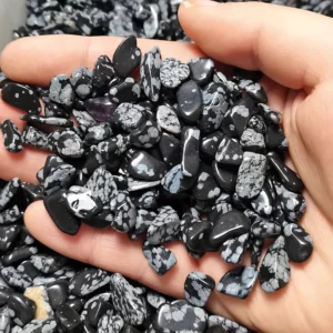 Pierres d'Obsidienne Flocons de Neige Naturelle